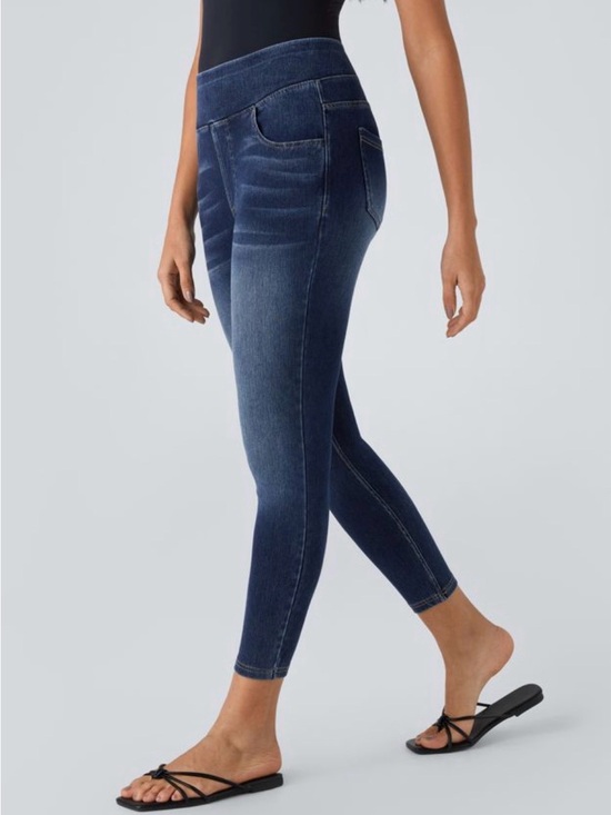 HALARA Denim - Halara Flex™ High Waisted Pockets Denim Casual Leggings 7/8